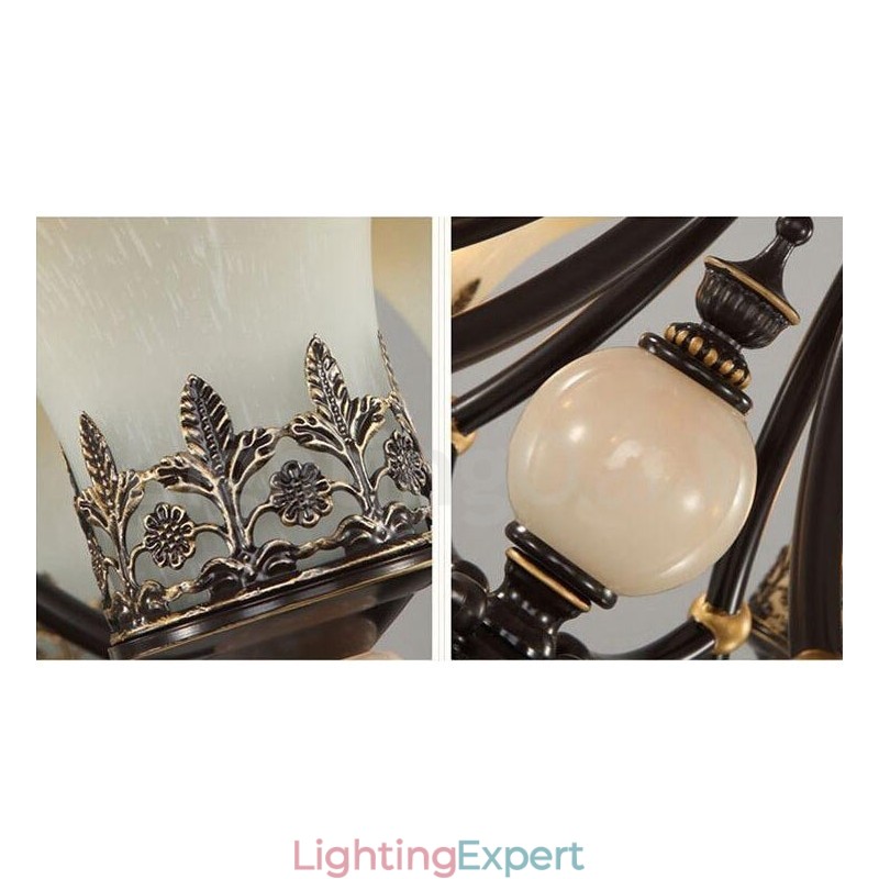 3 Light Traditional Classic Integrated Metal Chandelier
