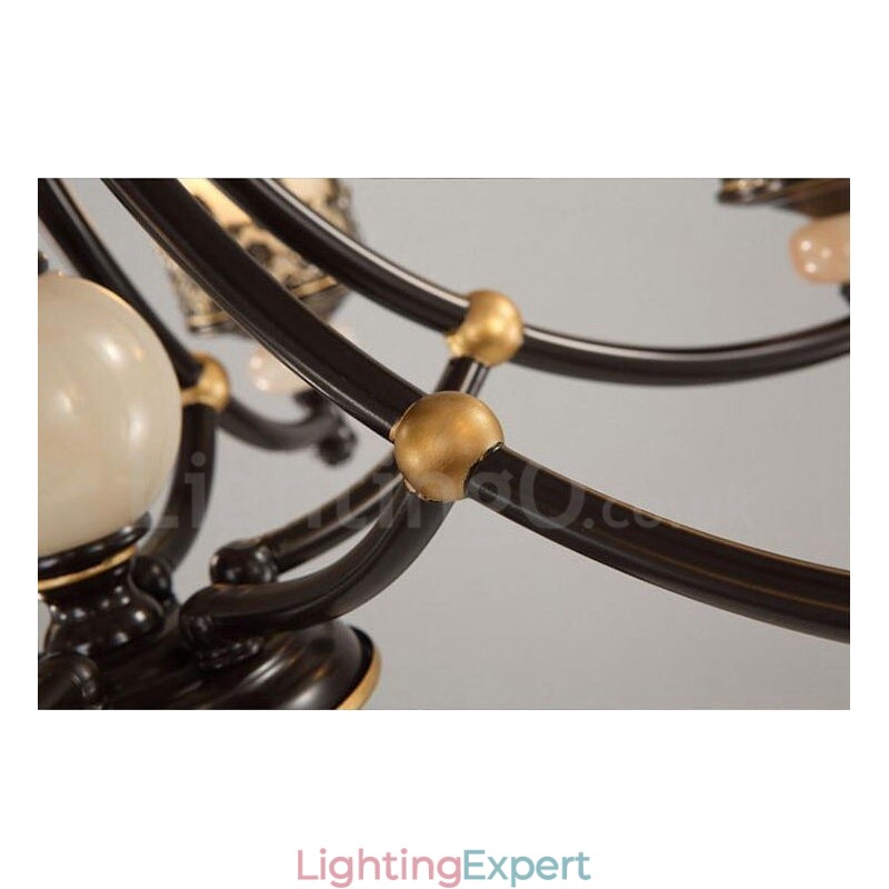 3 Light Traditional Classic Integrated Metal Chandelier