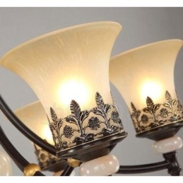 3 Light Traditional Classic Integrated Metal Chandelier
