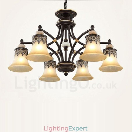6 Light Traditional Classic Integrated Metal Chandelier 6 Light Traditional Classic Integrated Metal Chandelier