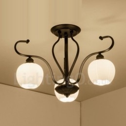 3 Light Rustic Lodge Integrated Chandelier
