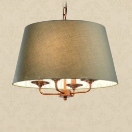 4 Light Rustic Lodge Integrated Metal Chandelier