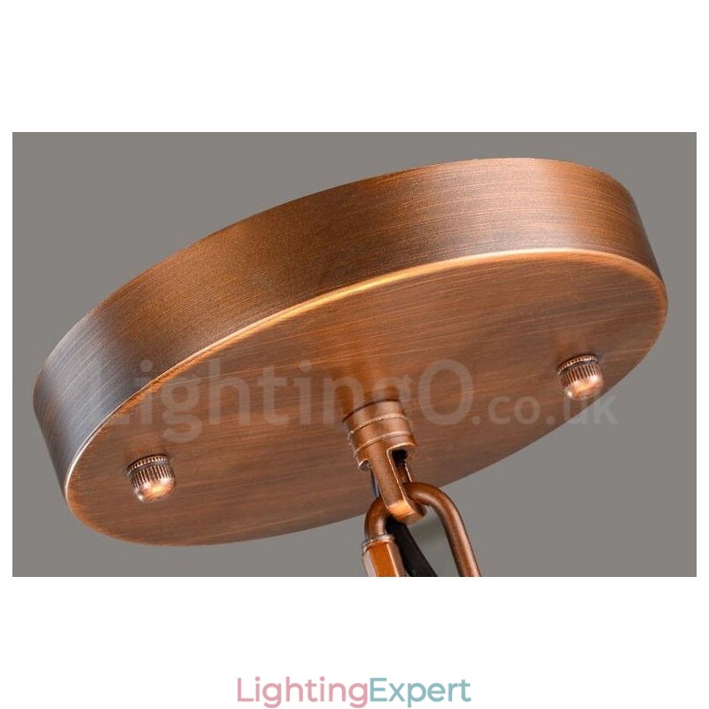 4 Light Rustic Lodge Integrated Metal Chandelier