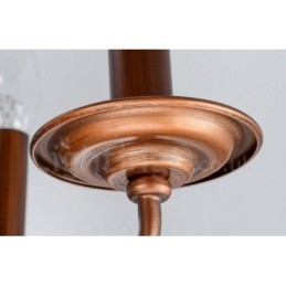 4 Light Rustic Lodge Integrated Metal Chandelier