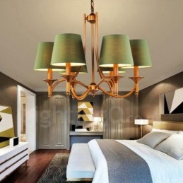 6 Light Rustic Lodge Integrated Metal Chandelier