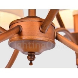 8 Light Rustic Lodge Integrated Metal Chandelier