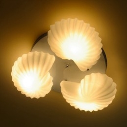 3 Light Traditional Classic Integrated Chandelier with Glass Shade