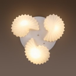 3 Light Traditional Classic Integrated Chandelier with Glass Shade
