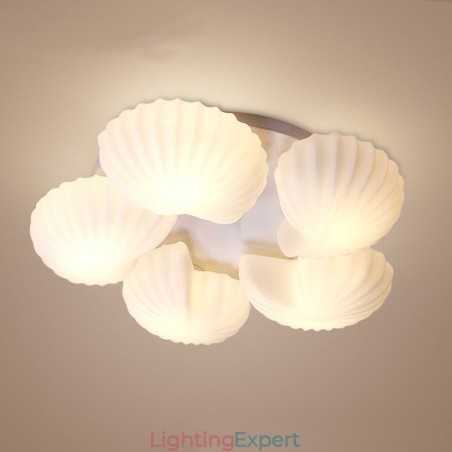 Conch 5 Light Traditional Classic Integrated Chandelier with Glass Shade Conch 5 Light Traditional Classic Integrated Chandelier with Glass Shade
