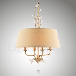 4 Light Rustic Lodge Integrated Metal Chandelier