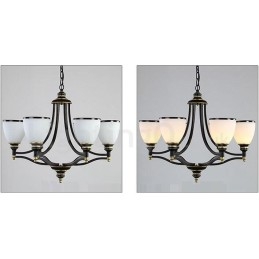 6 Light Rustic Lodge Integrated Metal Chandelier
