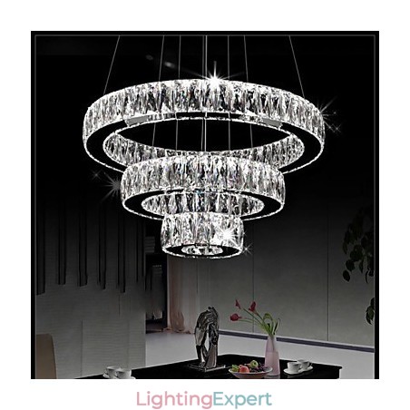 Crystal Pendant Light Modern Lighting Three Rings D204060 K9 Large Crystal Ceiling Lights Fixtures Crystal Pendant Light Modern Lighting Three Rings D204060 K9 Large Crystal Ceiling Lights Fixtures
