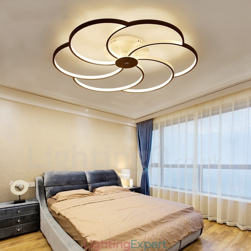 6 Light Modern Contemporary Integrated Metal Chandelier