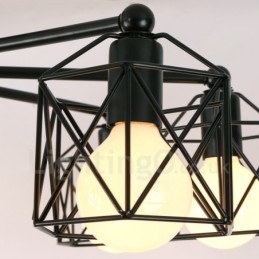 8 Light Rustic Lodge Integrated Chandelier