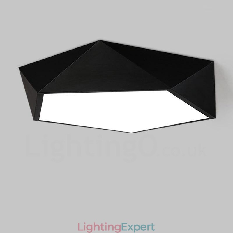 Modern Contemporary Integrated Integrated Metal Flush Mount Light