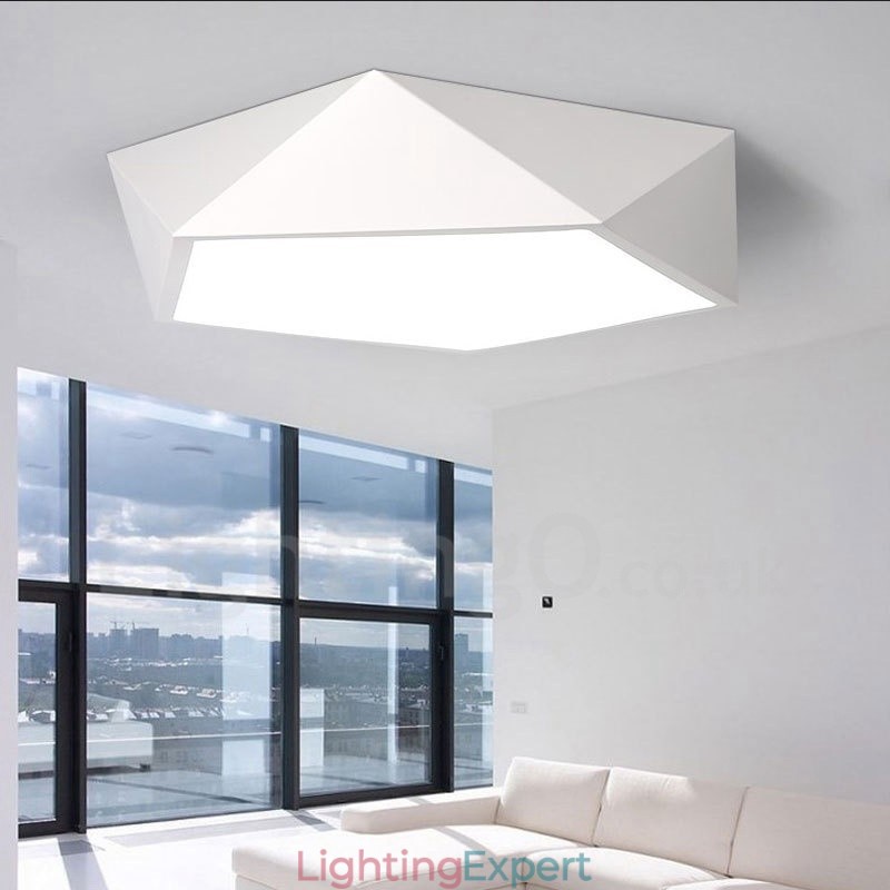 Modern Contemporary Integrated Integrated Metal Flush Mount Light