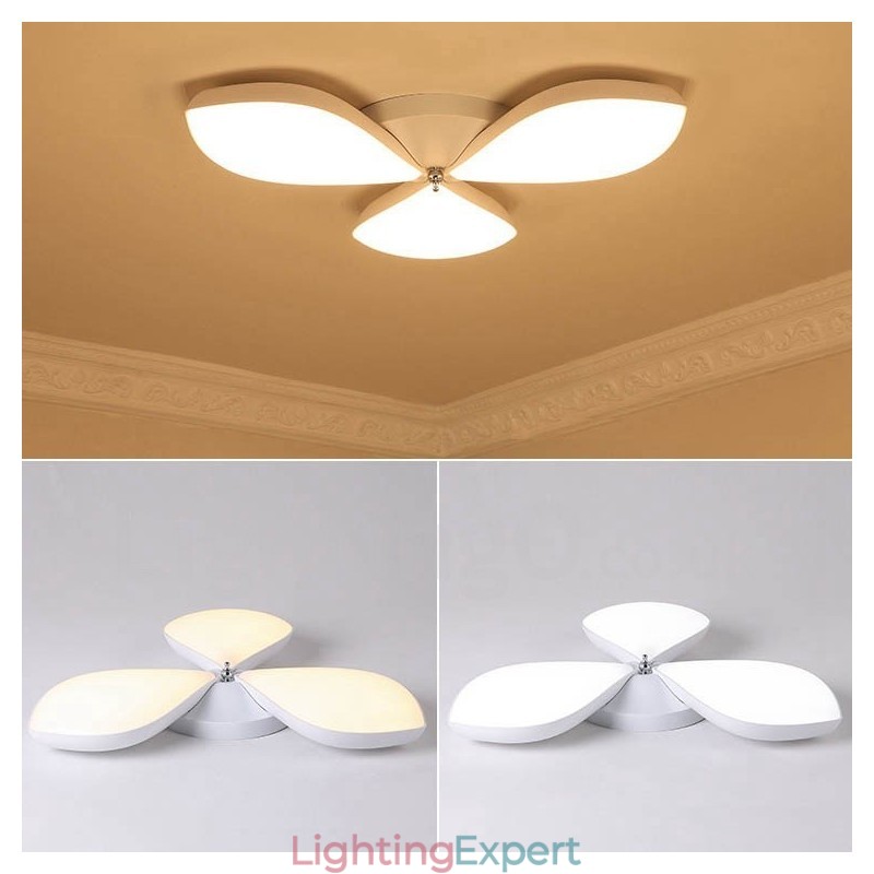 3 Light Modern Contemporary Integrated Metal Flush Mount Light