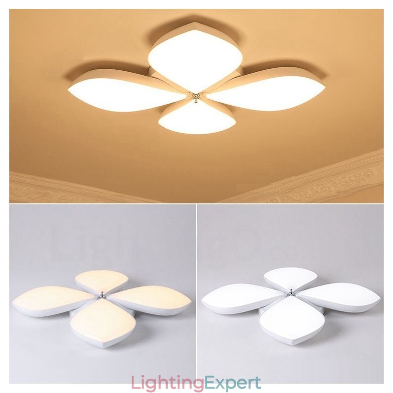 4 Light Modern Contemporary Integrated Metal Flush Mount Light