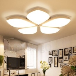 5 Light Modern Contemporary Integrated Metal Flush Mount Light