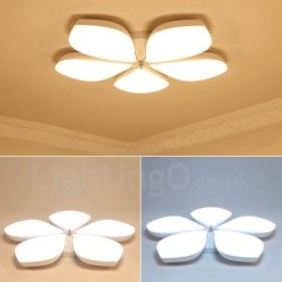 5 Light Modern Contemporary Integrated Metal Flush Mount Light