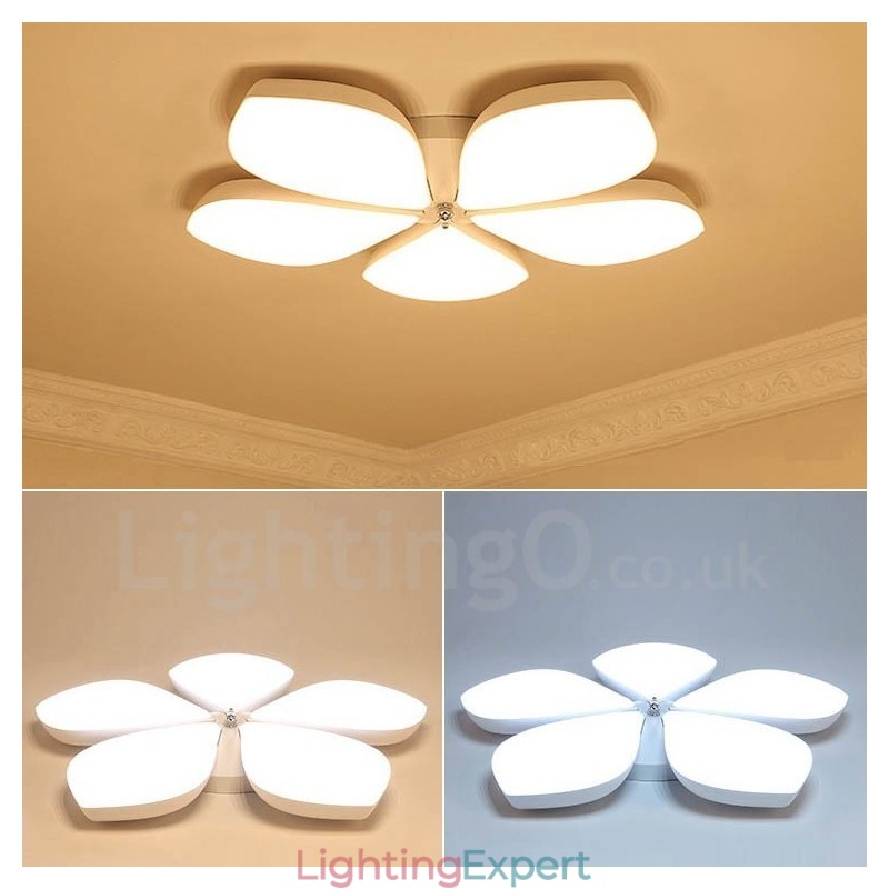 5 Light Modern Contemporary Integrated Metal Flush Mount Light