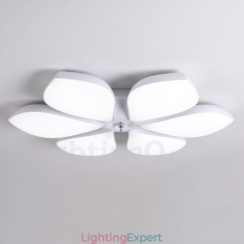 6 Light Modern Contemporary Integrated Metal Flush Mount Light