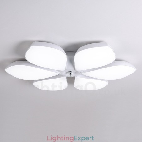 6 Light Modern Contemporary Integrated Metal Flush Mount Light