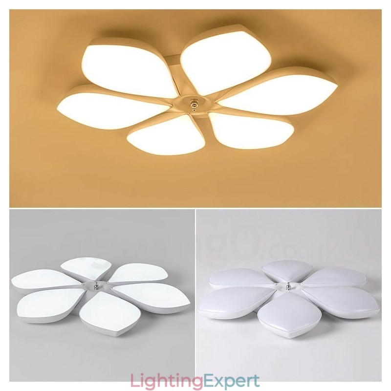 6 Light Modern Contemporary Integrated Metal Flush Mount Light