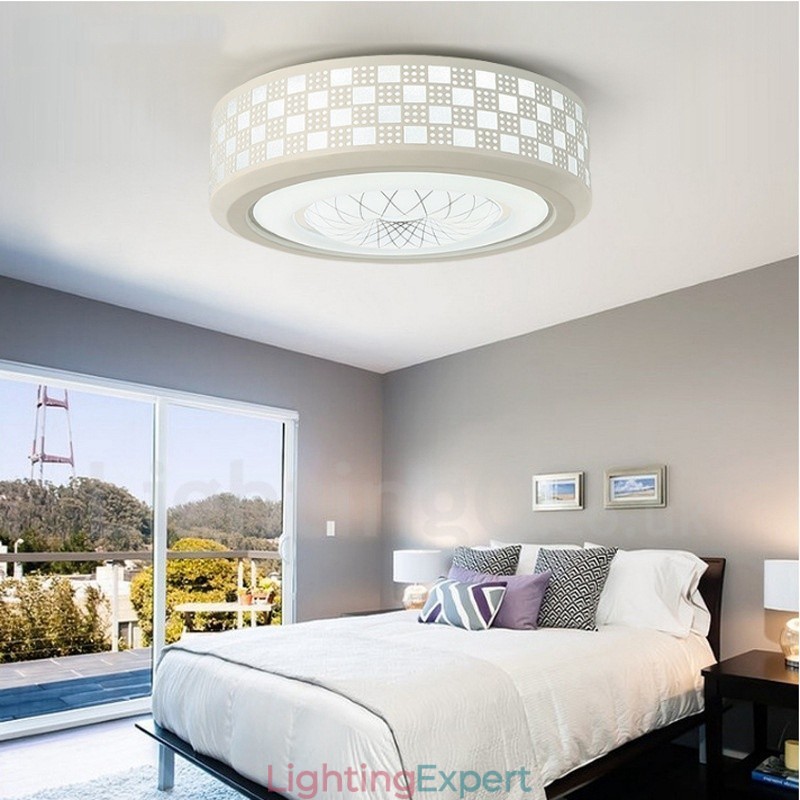 Modern Contemporary Integrated Metal Flush Mount Light