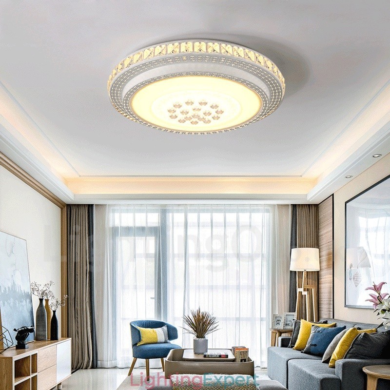 Modern Contemporary Integrated Bath Metal Flush Mount Light