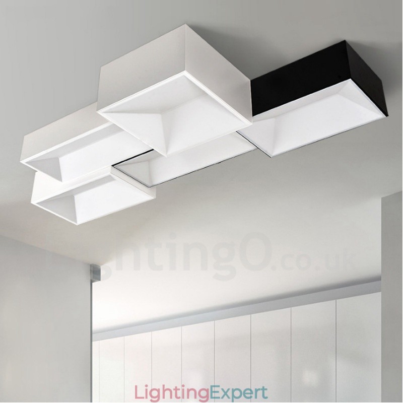 Modern Contemporary Integrated Metal Flush Mount Light