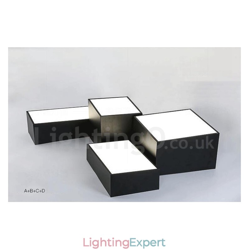 Modern Contemporary Integrated Metal Flush Mount Light