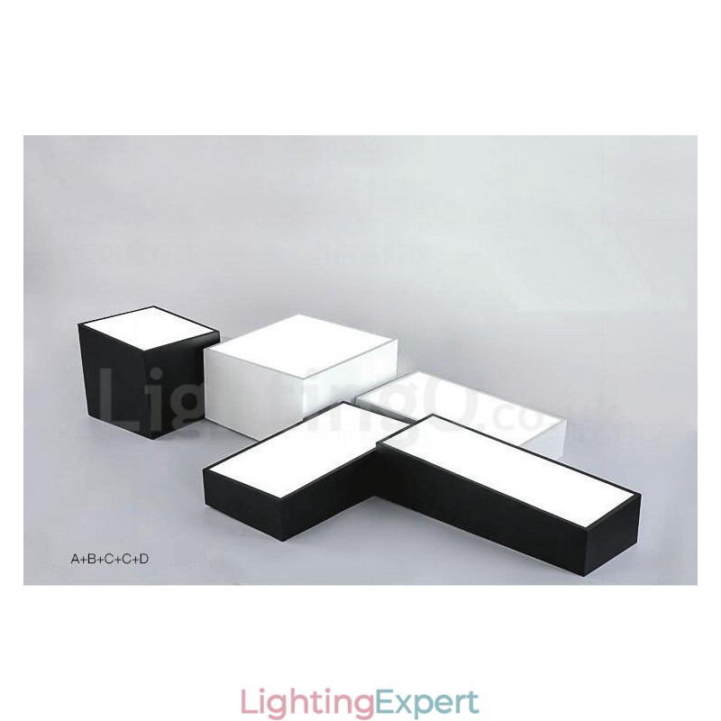Modern Contemporary Integrated Metal Flush Mount Light