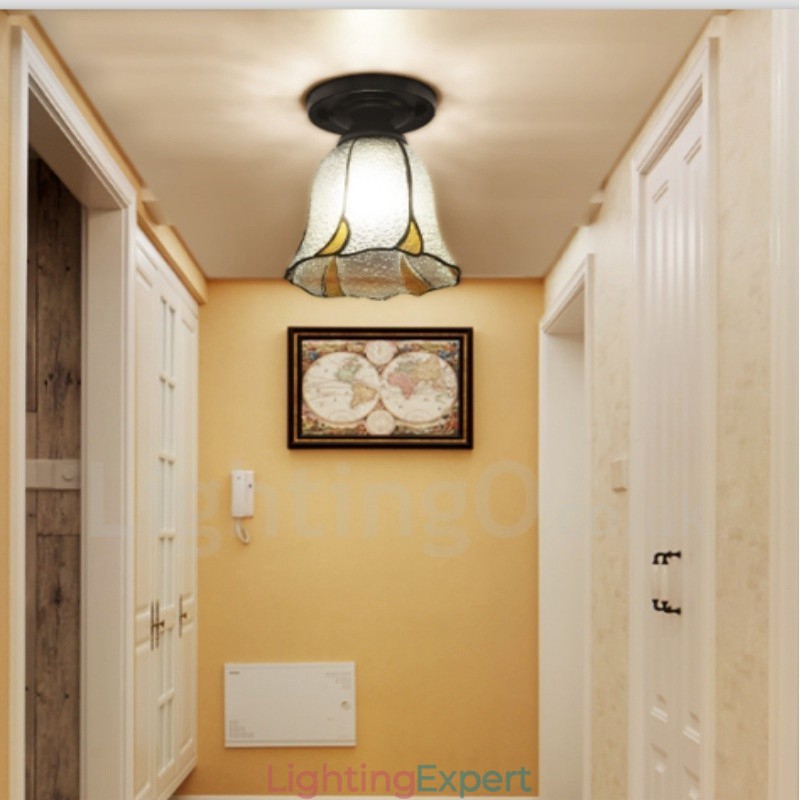 Mediterranean Style Integrated Flush Mount Light