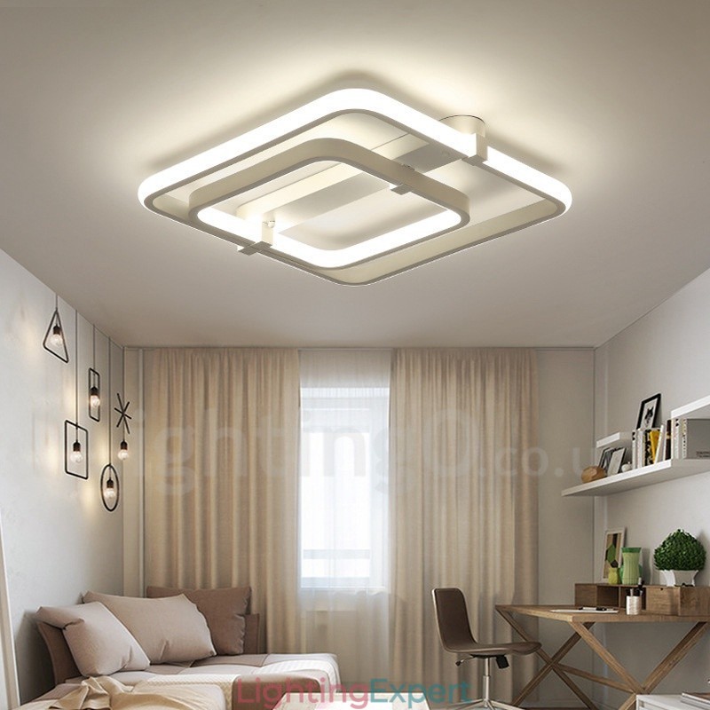 2 Rings Modern Contemporary Integrated Flush Mount Light