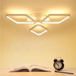 3 Light Modern Contemporary Integrated Metal Flush Mount Light