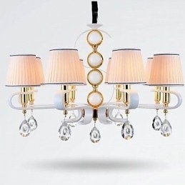 Fabric Chandelier 8 Light Modern Minimalist High Grade Lamp