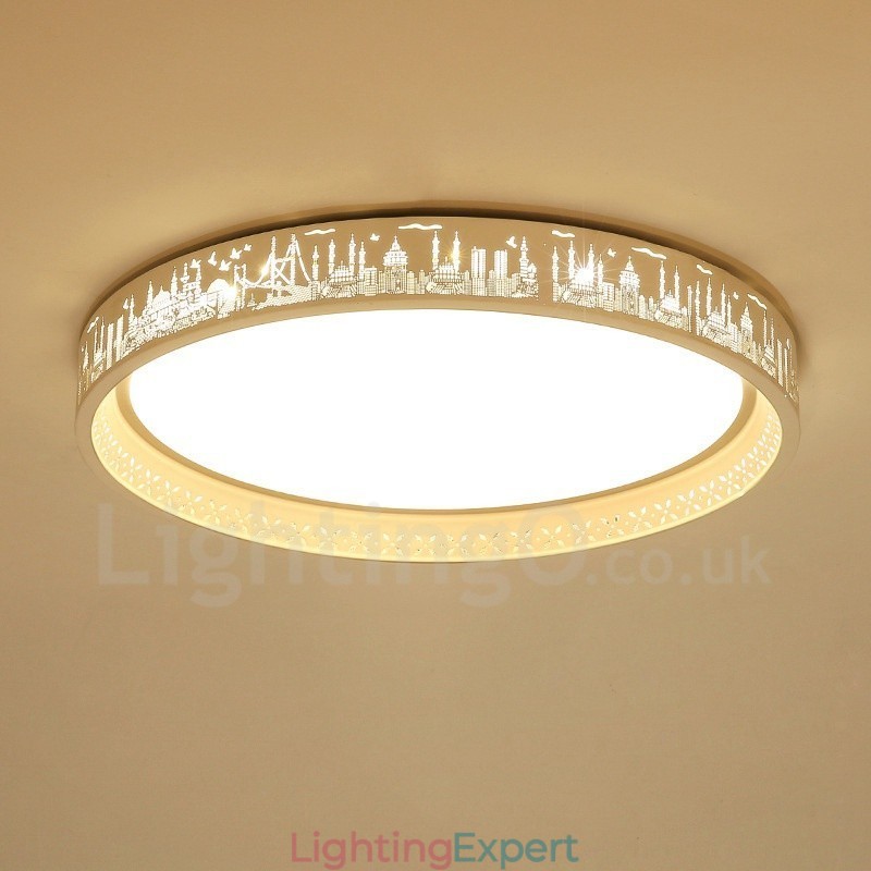 Modern Contemporary Integrated Metal Flush Mount Light