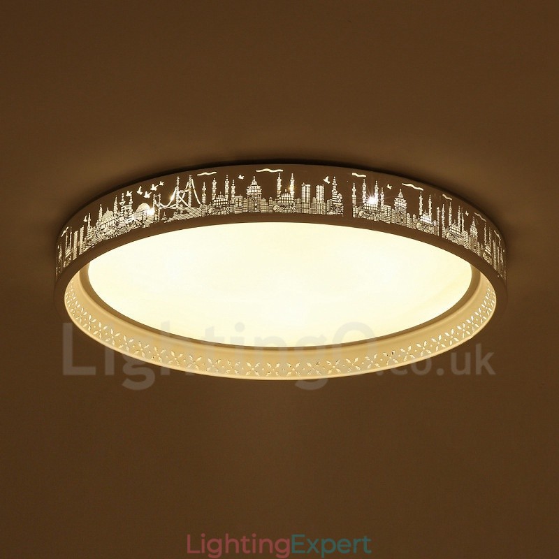 Modern Contemporary Integrated Metal Flush Mount Light