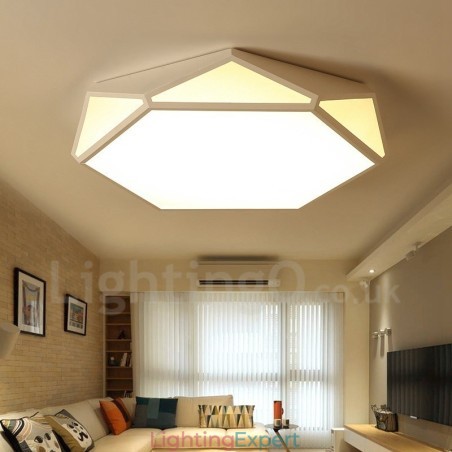 Modern Contemporary Integrated Metal Flush Mount Light