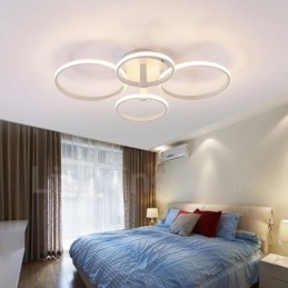 4 Light Modern Contemporary Integrated Metal Flush Mount Light
