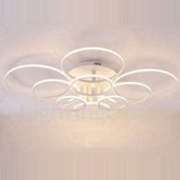 10 Light Modern Contemporary Integrated Metal Flush Mount Light