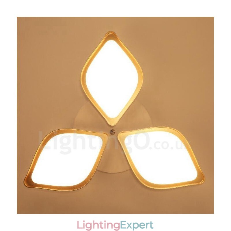 3 Light Modern Contemporary Integrated Metal Flush Mount Light
