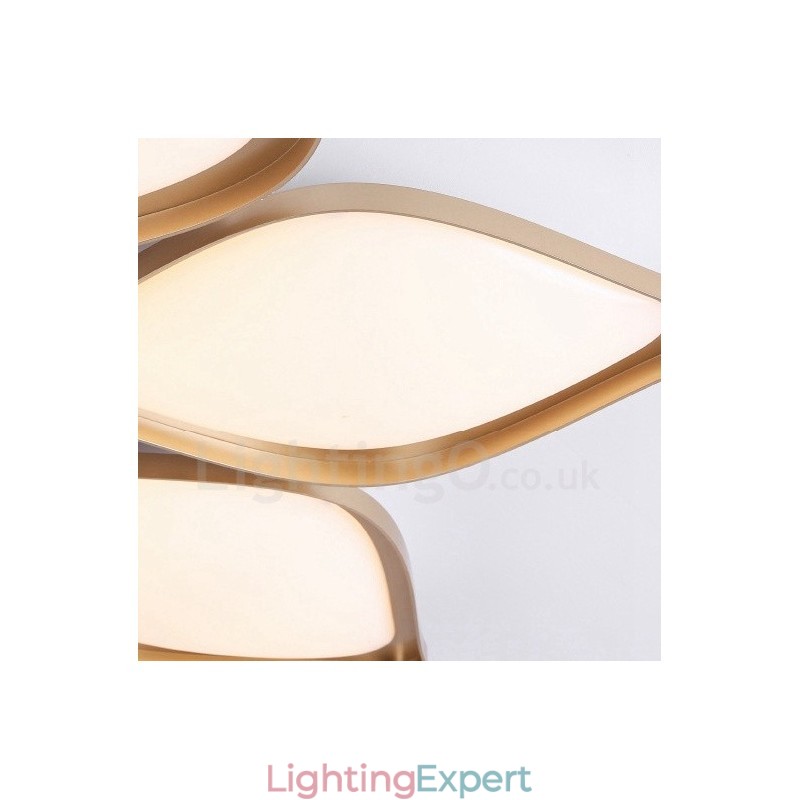 3 Light Modern Contemporary Integrated Metal Flush Mount Light