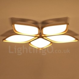5 Light Modern Contemporary Integrated Metal Flush Mount Light