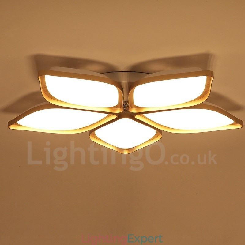 5 Light Modern Contemporary Integrated Metal Flush Mount Light