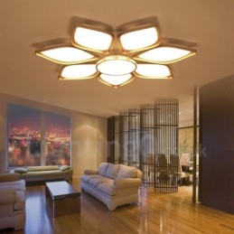 8 Light Modern Contemporary Integrated Metal Flush Mount Light