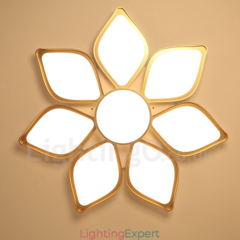 8 Light Modern Contemporary Integrated Metal Flush Mount Light