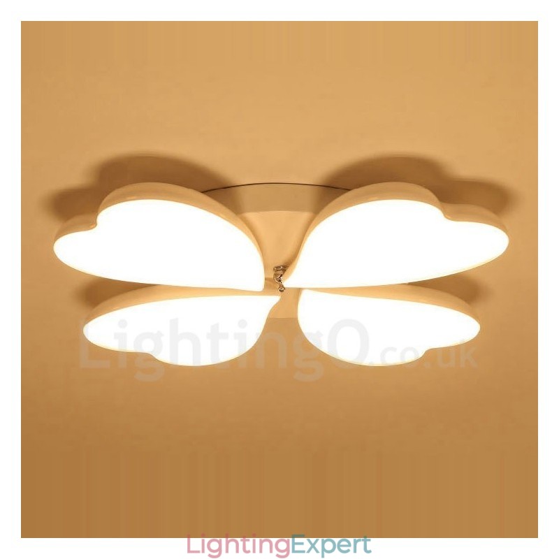 4 Light Modern Contemporary Integrated Metal Flush Mount Light