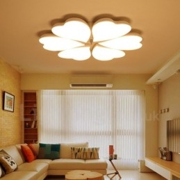 6 Light Modern Contemporary Integrated Metal Flush Mount Light